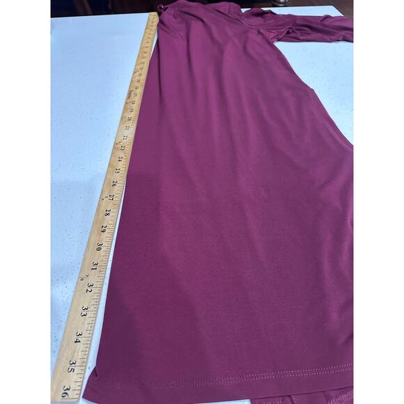 Susan Graver Liquid Knit 2 in 1 Open Cardigan Tank Burgundy Stretch XL  
Party - Picture 8 of 10